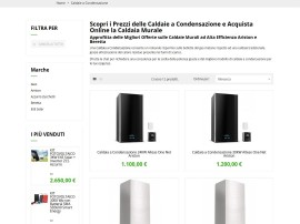 Realizzazione ecommerce per vendita online caldaie a condensazione