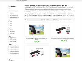 Realizzazione ecommerce vendita online kit fotovoltaici e batterie di accumulo